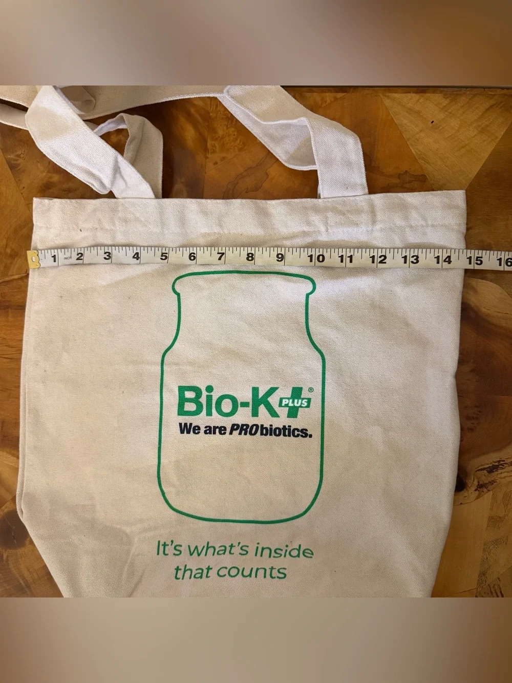 Canvas Tote Bag Bio-K Plus Probiotics Promotional Item